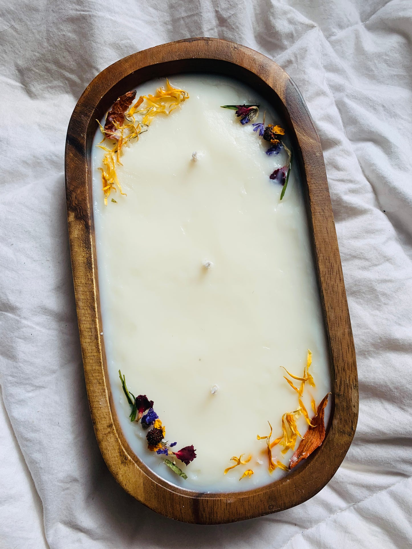 Wooden Bowl Candles: Autumn Moon