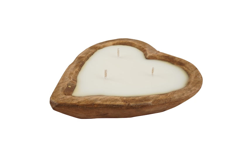 Wooden Heart Candles