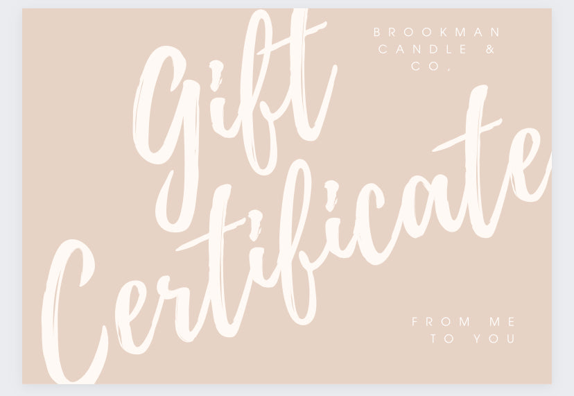 Brookman Candle & CO. gift card