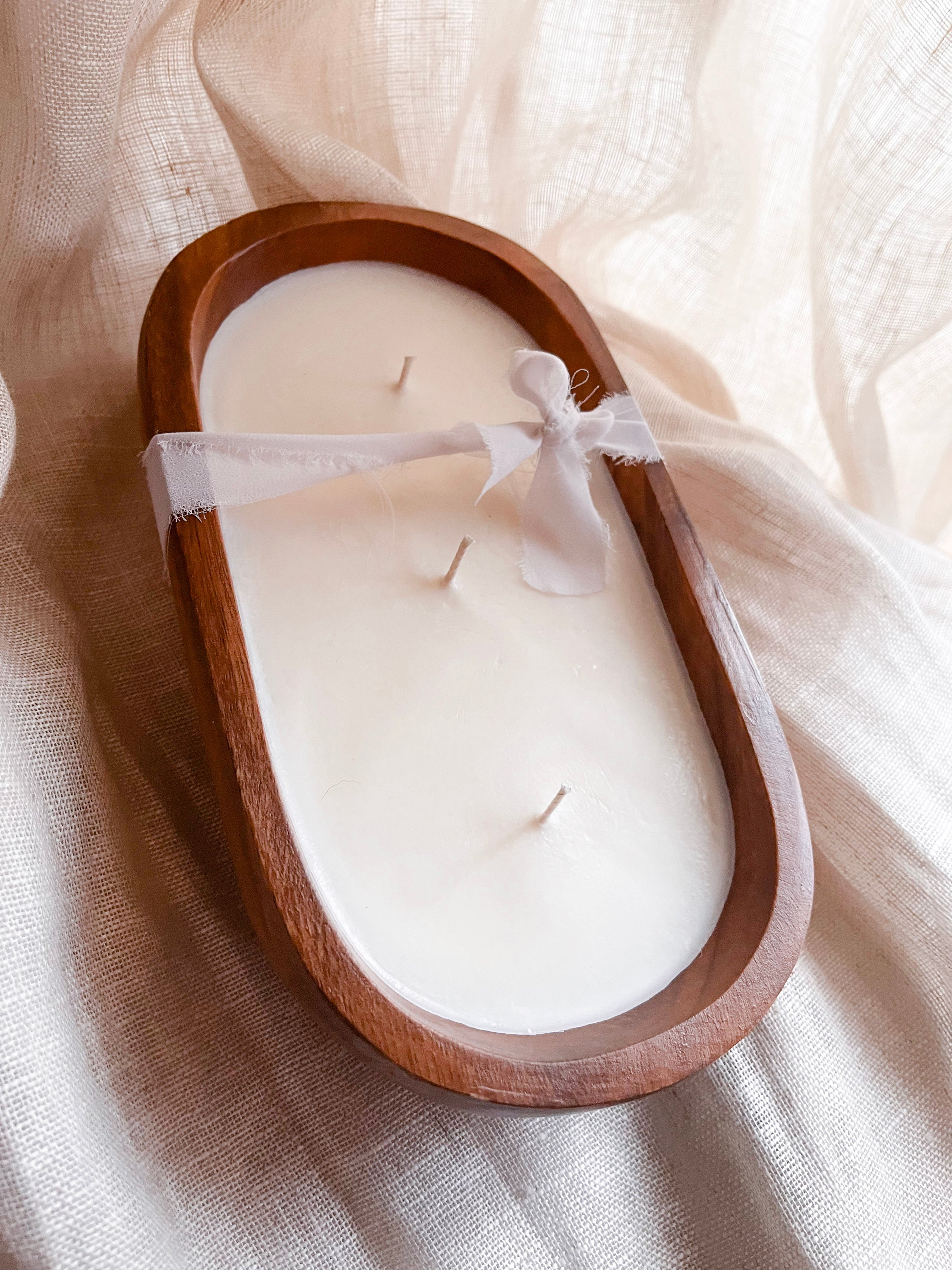 Wooden Bowl Candles: Autumn Moon