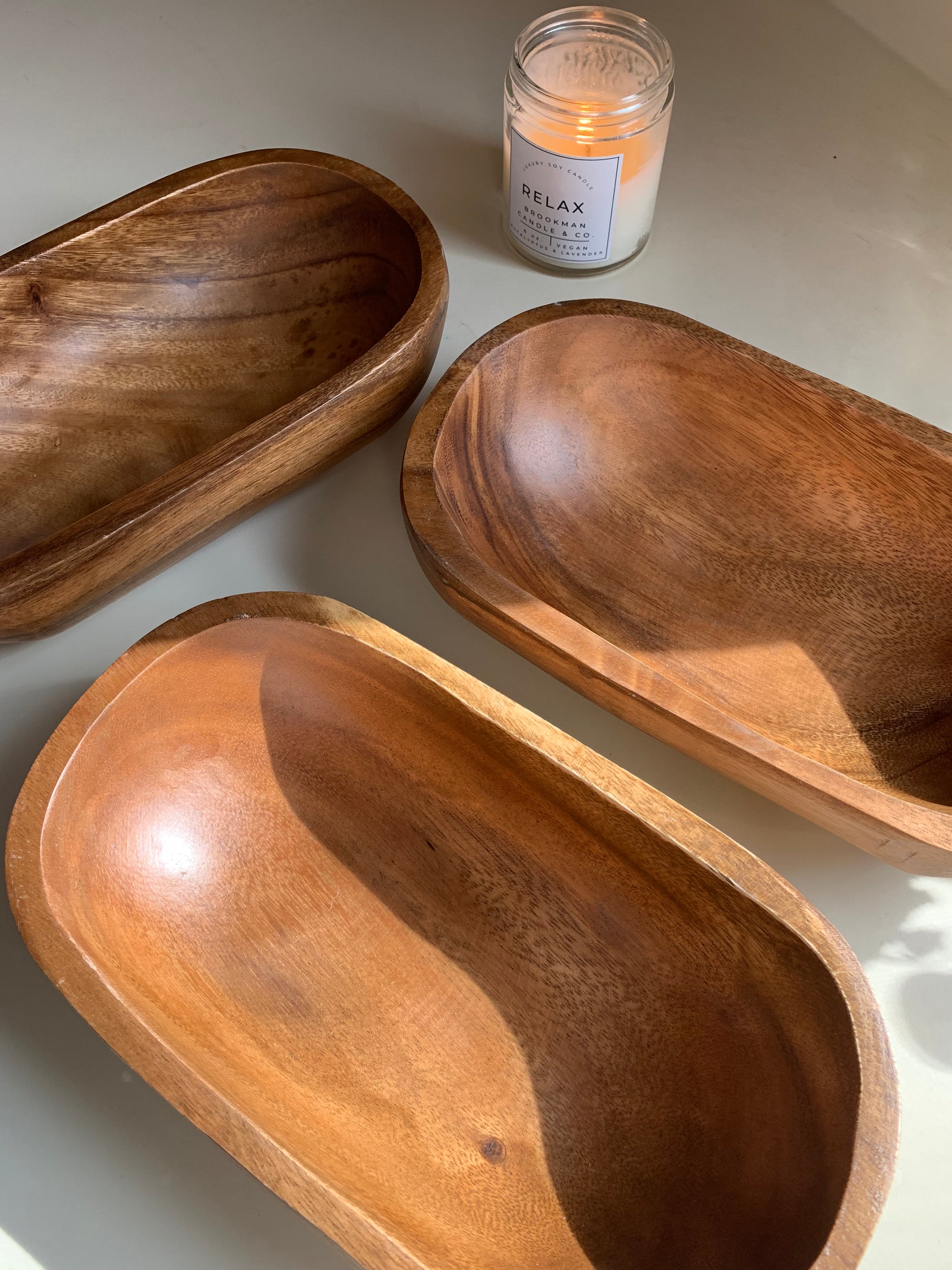 Wooden Bowl Candles: Autumn Moon